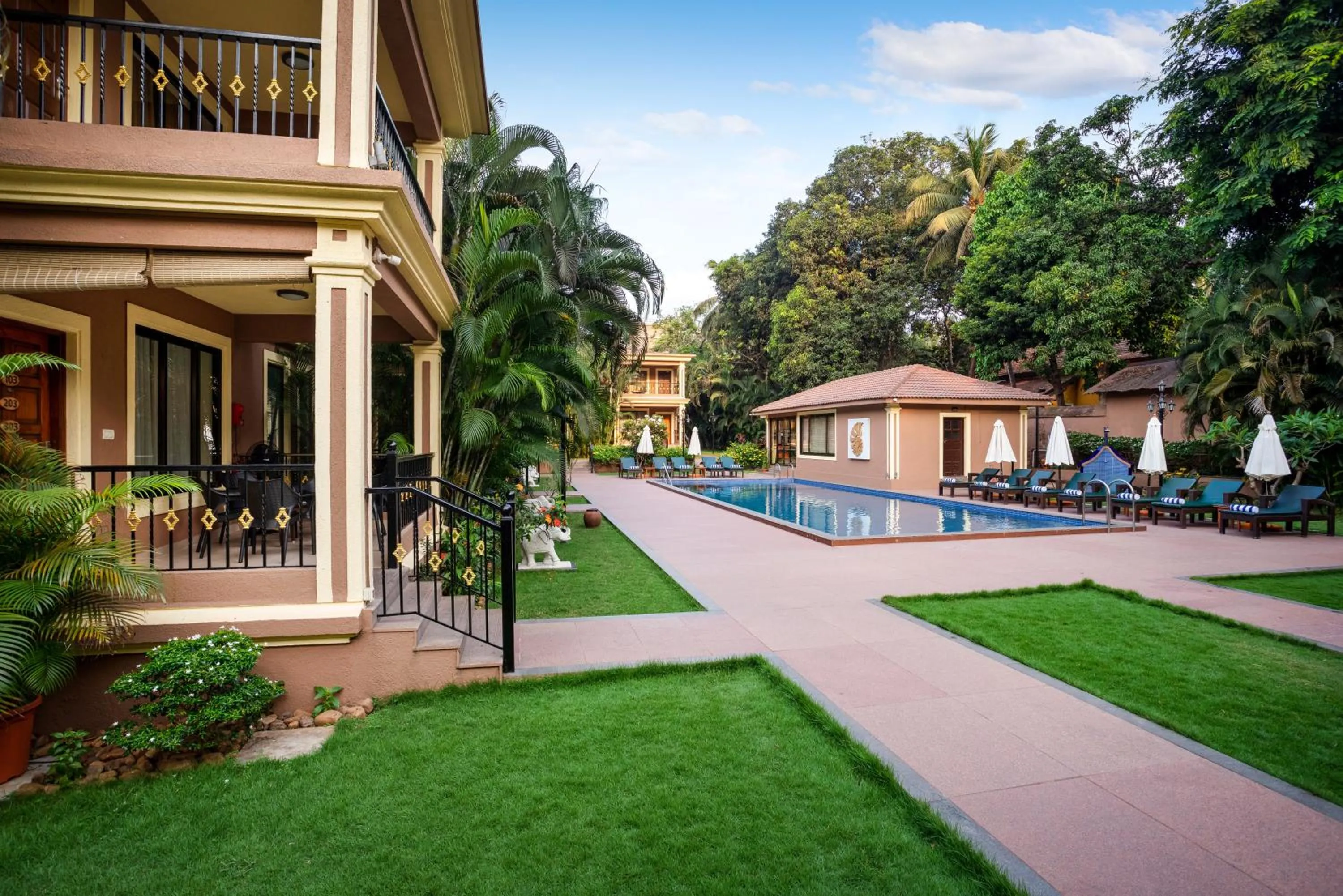 Natural landscape in Seashell Suites and Villas- Candolim Goa