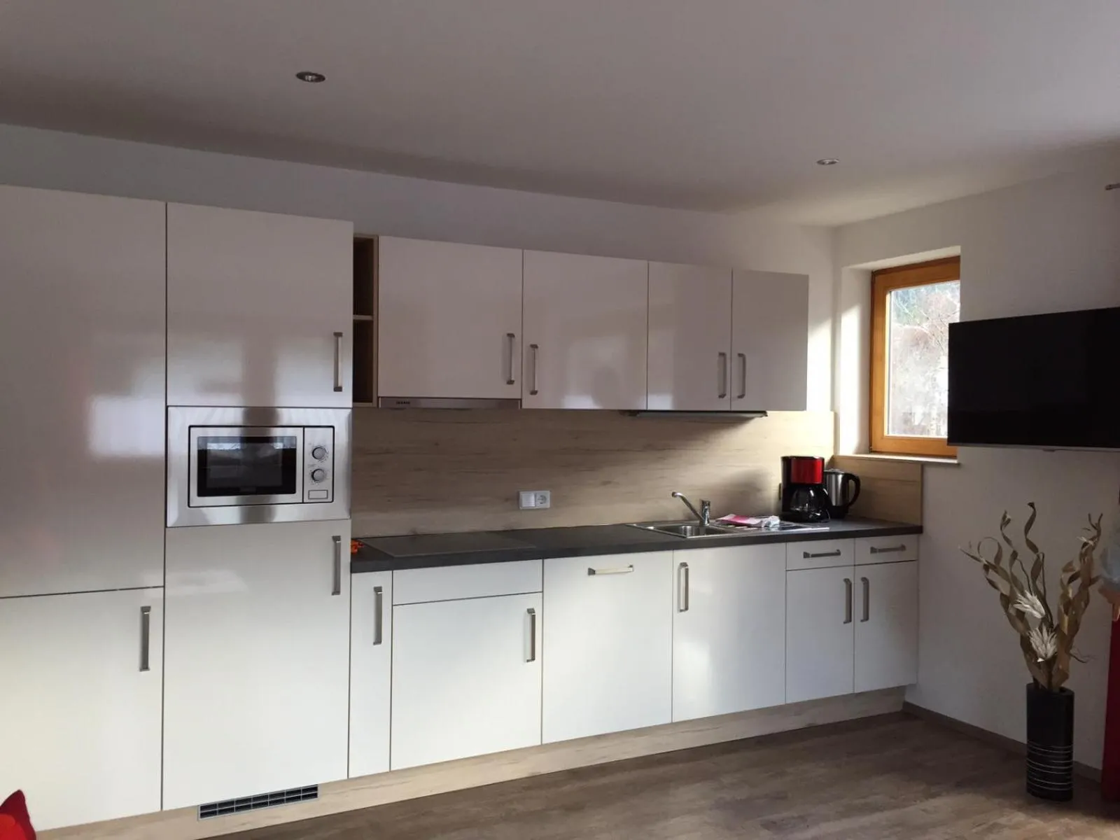 Kitchen or kitchenette in Ferienwohnungen Bailom