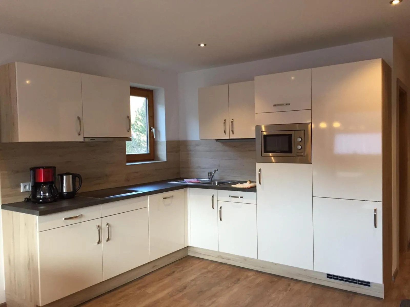 Kitchen or kitchenette in Ferienwohnungen Bailom