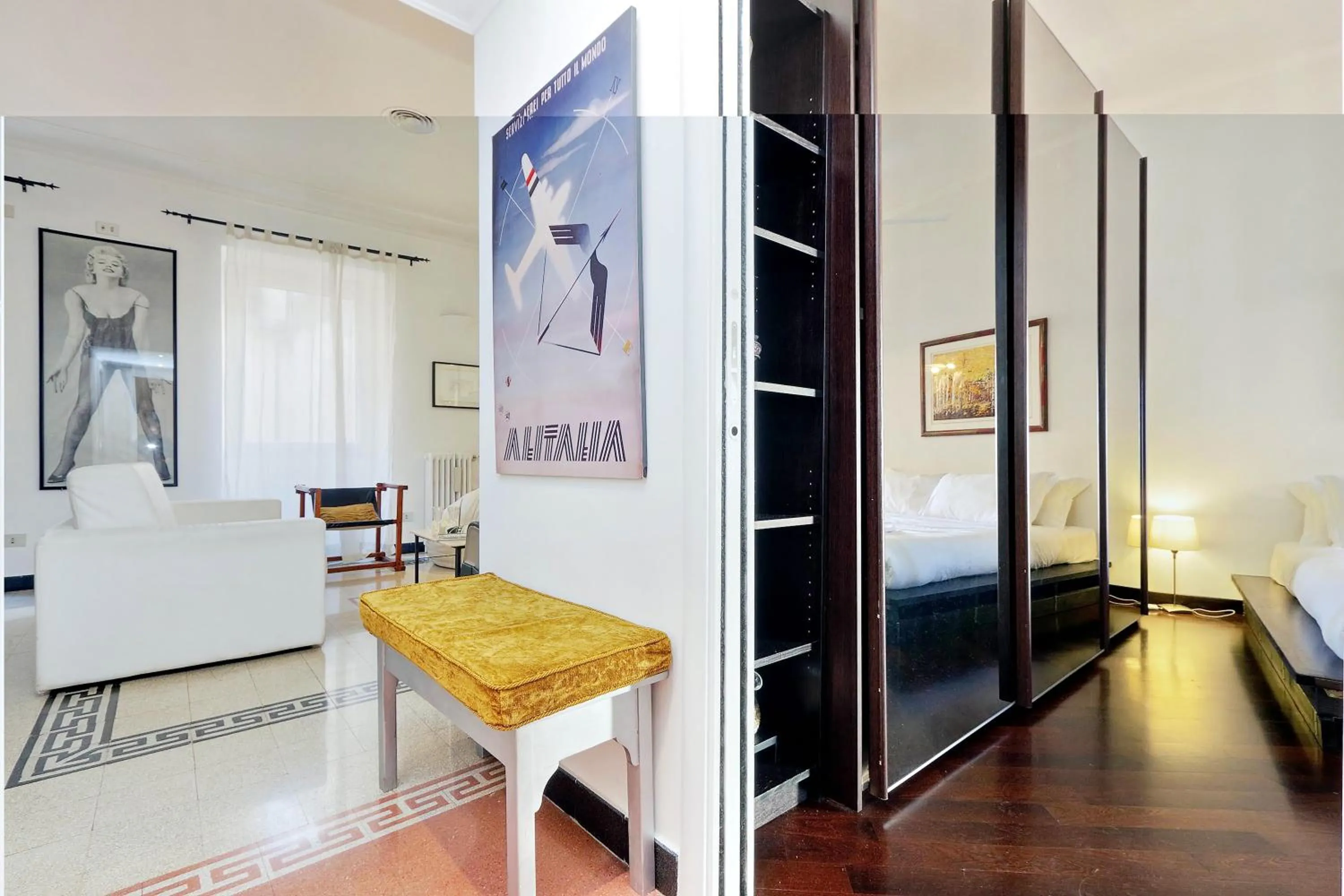 Living room, Bed in Clementina