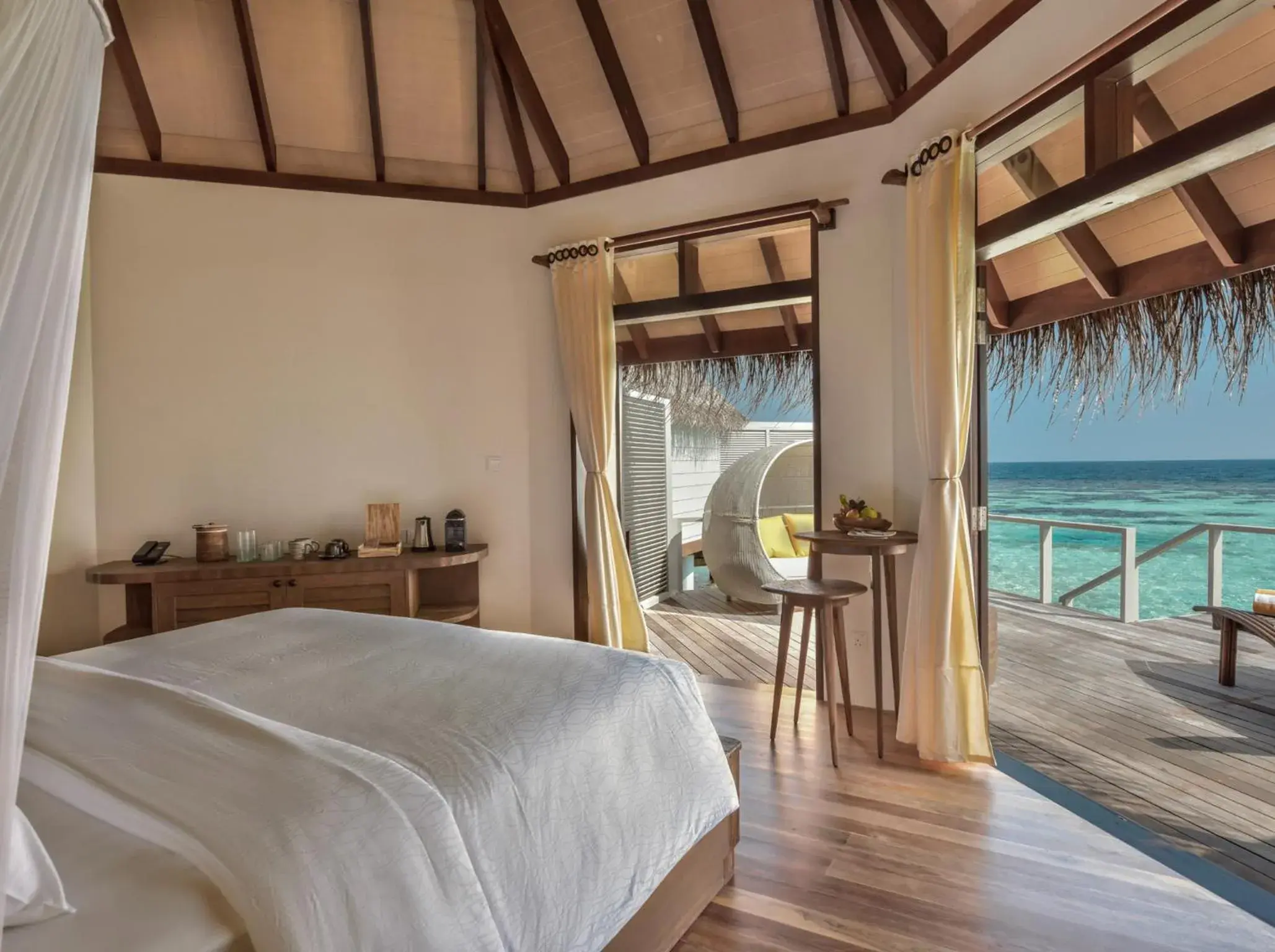 Bed in Drift Thelu Veliga Retreat Bed in Drift Thelu Veliga Retreat