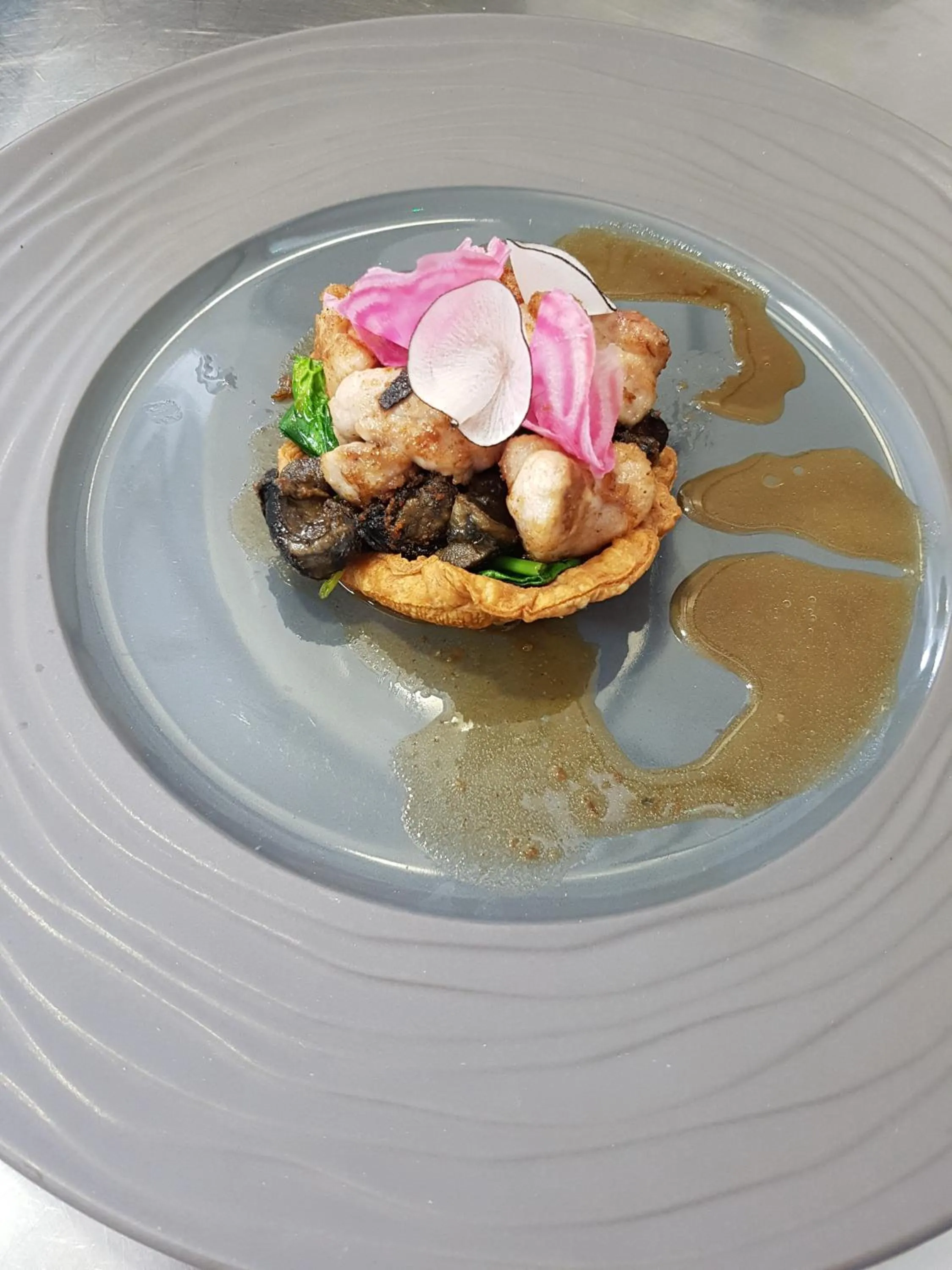 Food close-up in Logis SPA Hotel Restaurant De La Poste