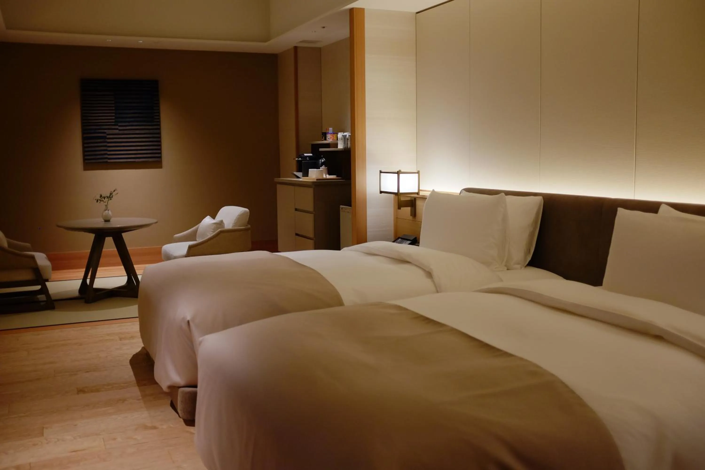 Bed in Imperial Hotel, Kyoto