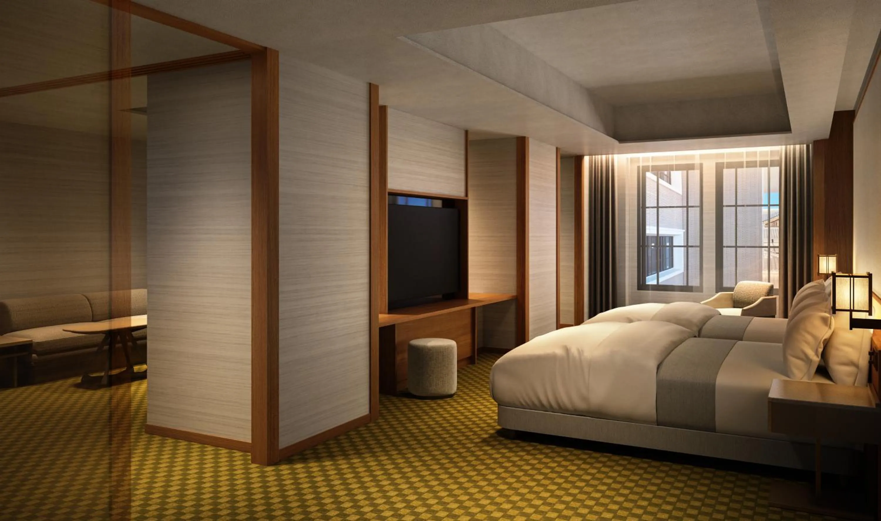 Photo of the whole room, Bed in Imperial Hotel, Kyoto