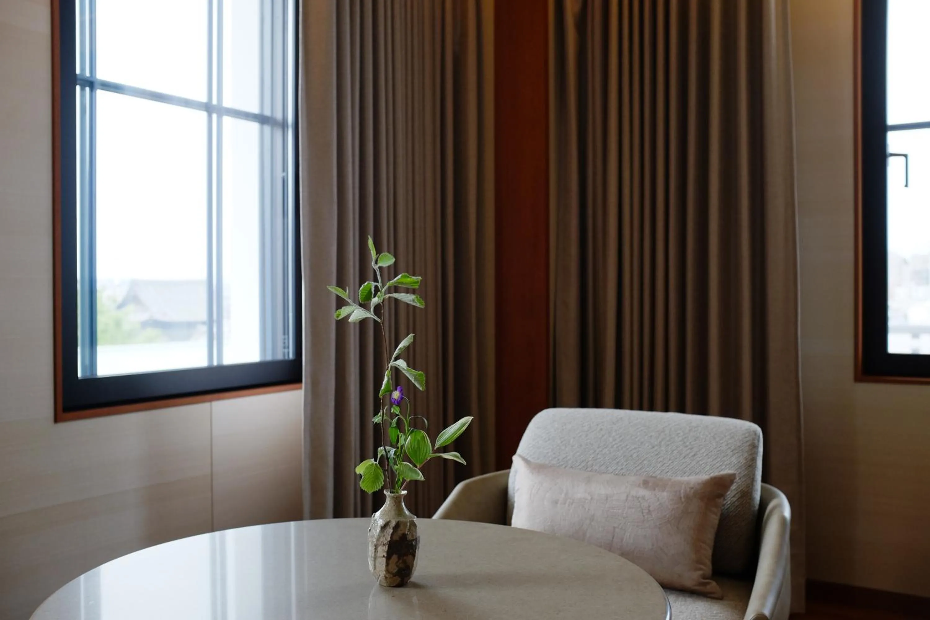 View (from property/room), Bed in Imperial Hotel, Kyoto