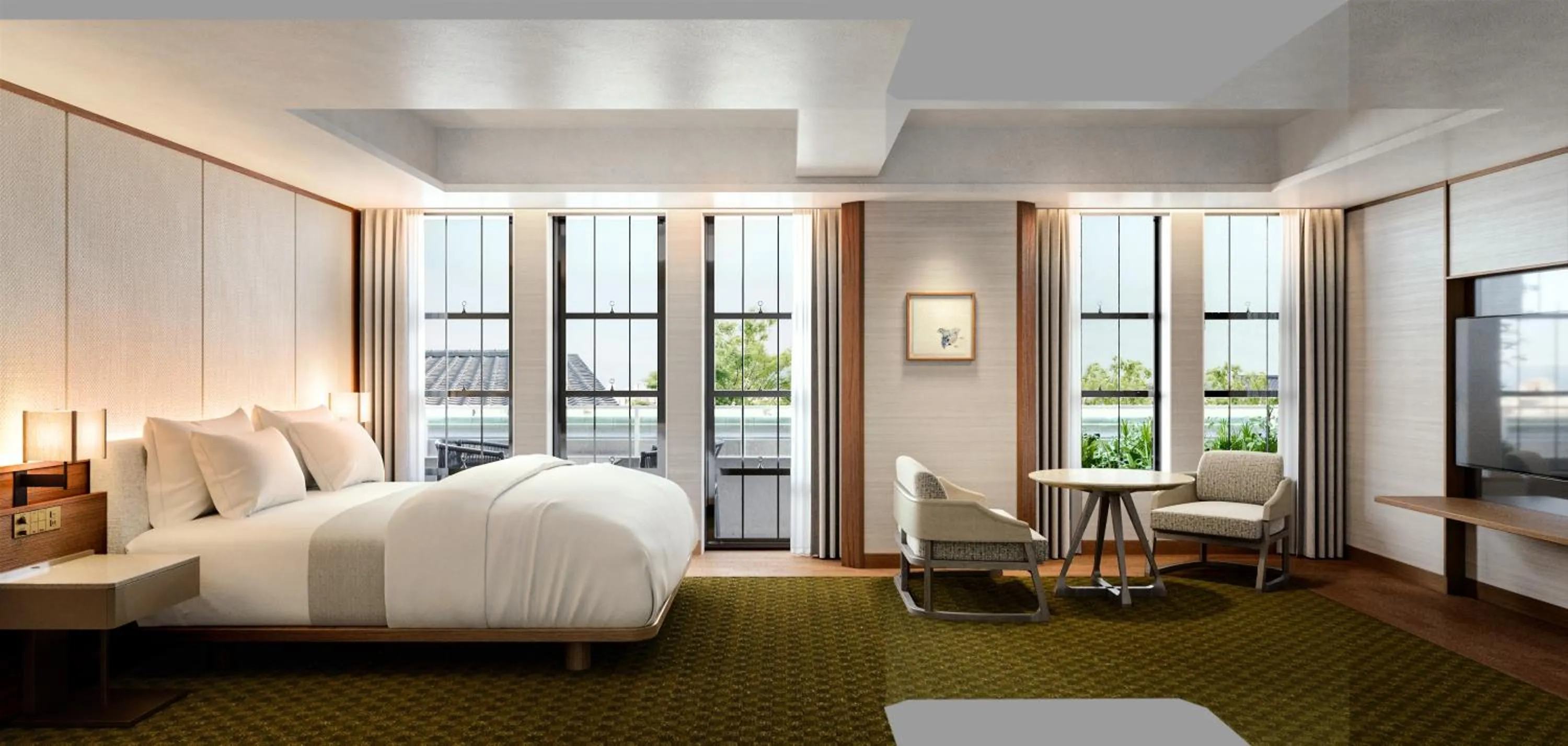 Photo of the whole room, Bed in Imperial Hotel, Kyoto