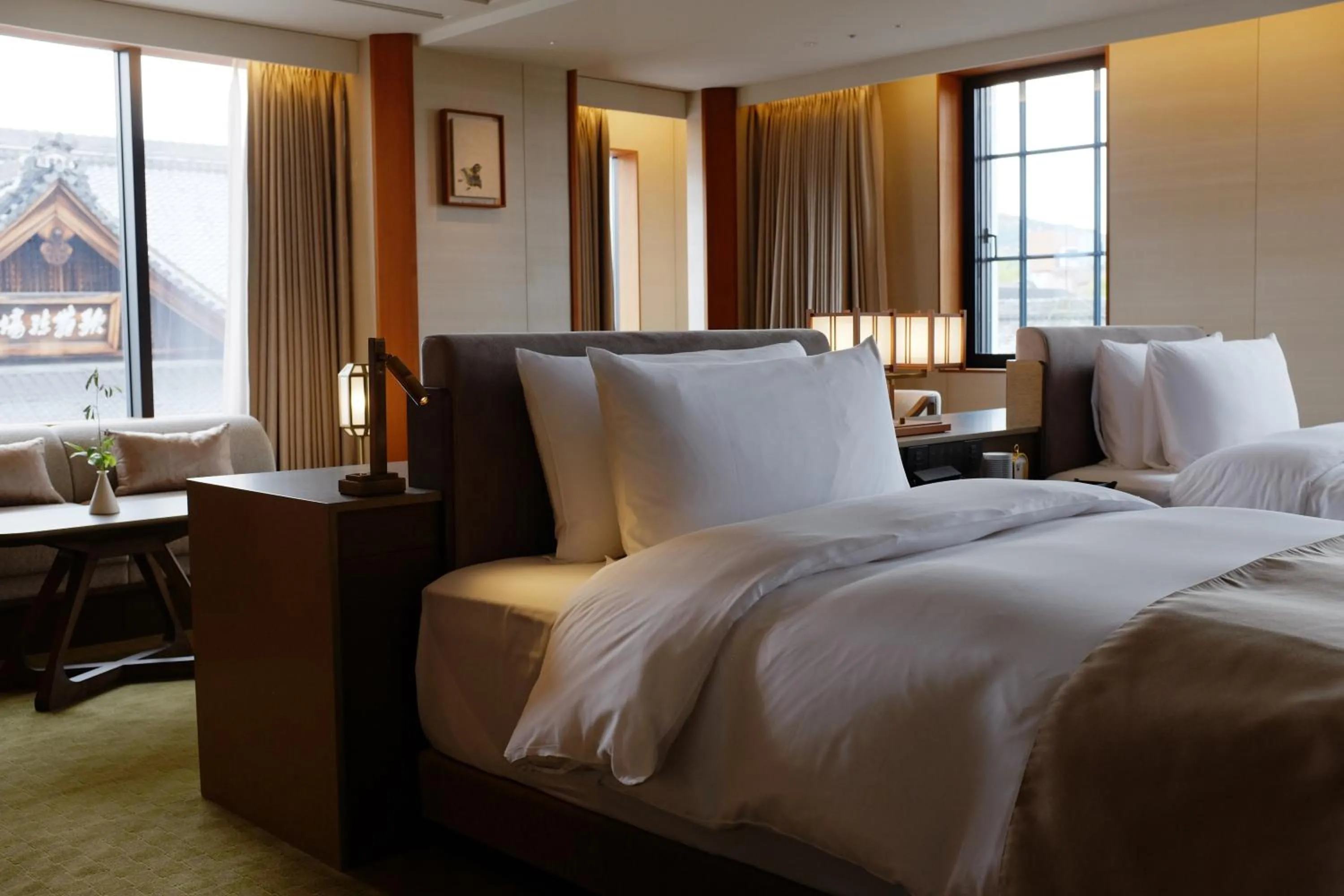 Bed in Imperial Hotel, Kyoto