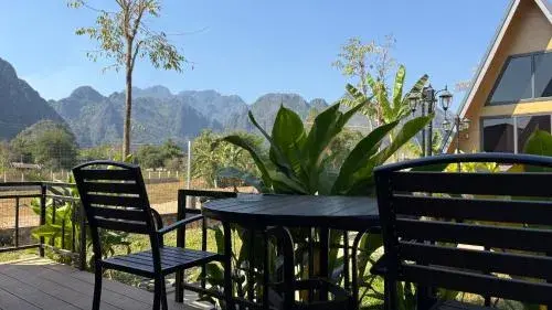 Double Room with Mountain View in Nature Resort Vangvieng Double Room with Mountain View in Nature Resort Vangvieng