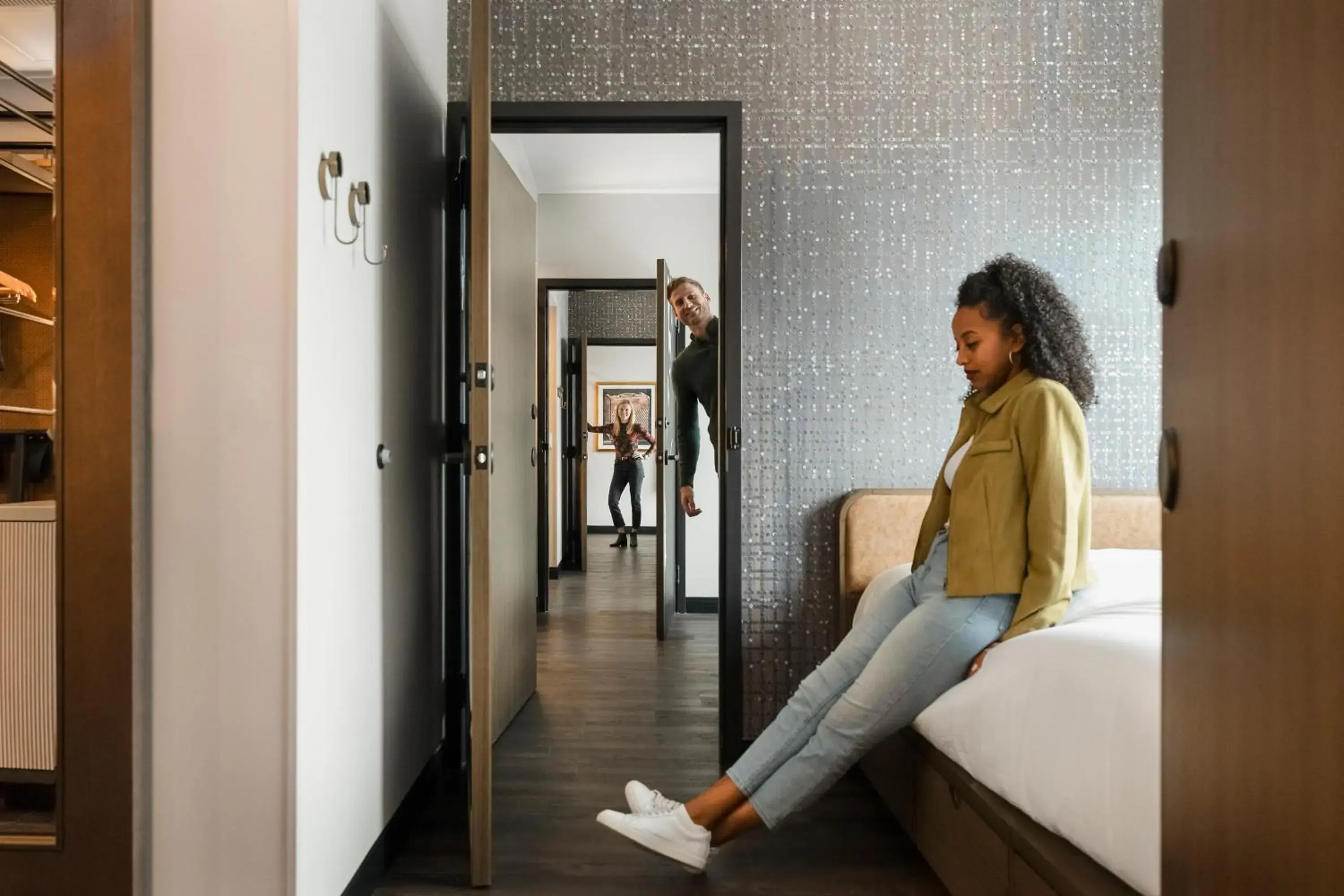 Room with One Twin Over Queen Bunk Bed in Motto By Hilton Nashville Downtown Room with One Twin Over Queen Bunk Bed in Motto By Hilton Nashville Downtown