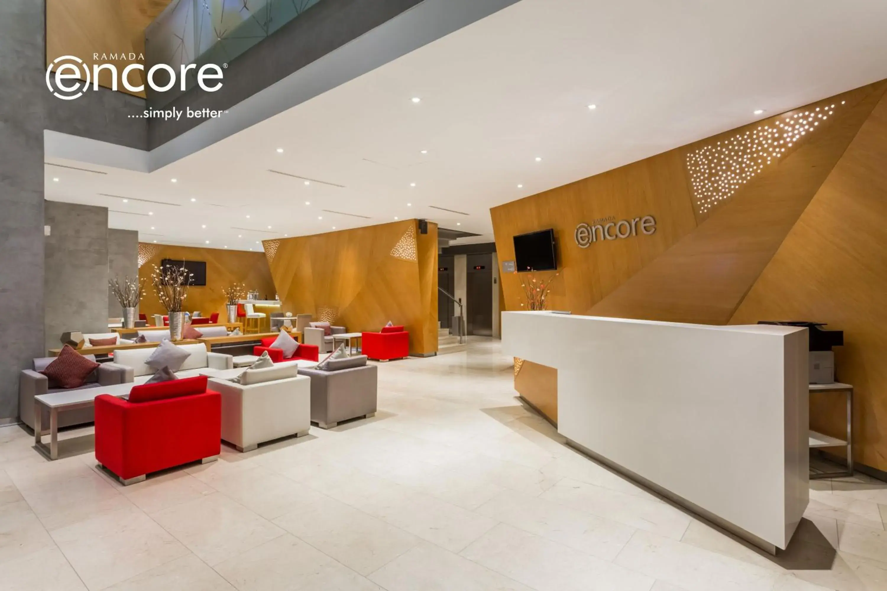 Lobby or reception in Ramada Encore by Wyndham Lima San Isidro Lobby or reception in Ramada Encore by Wyndham Lima San Isidro