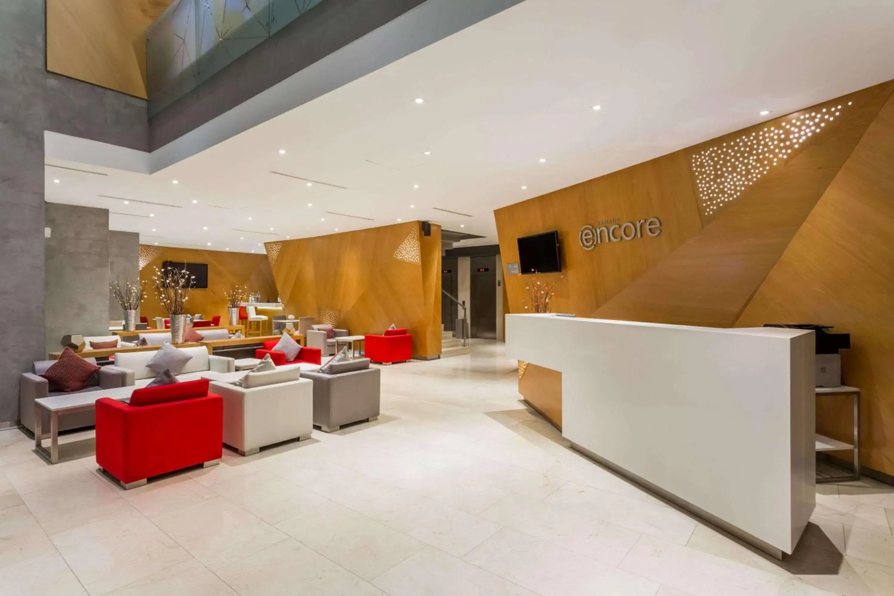 Lobby or reception in Ramada Encore by Wyndham Lima San Isidro Lobby or reception in Ramada Encore by Wyndham Lima San Isidro