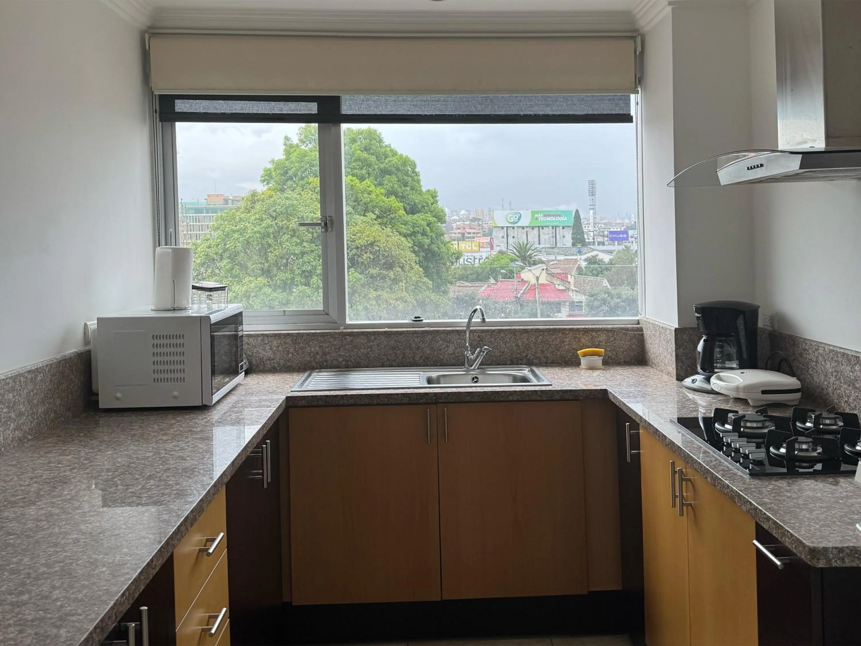 Communal kitchen in Gaviota Apartments & Suites