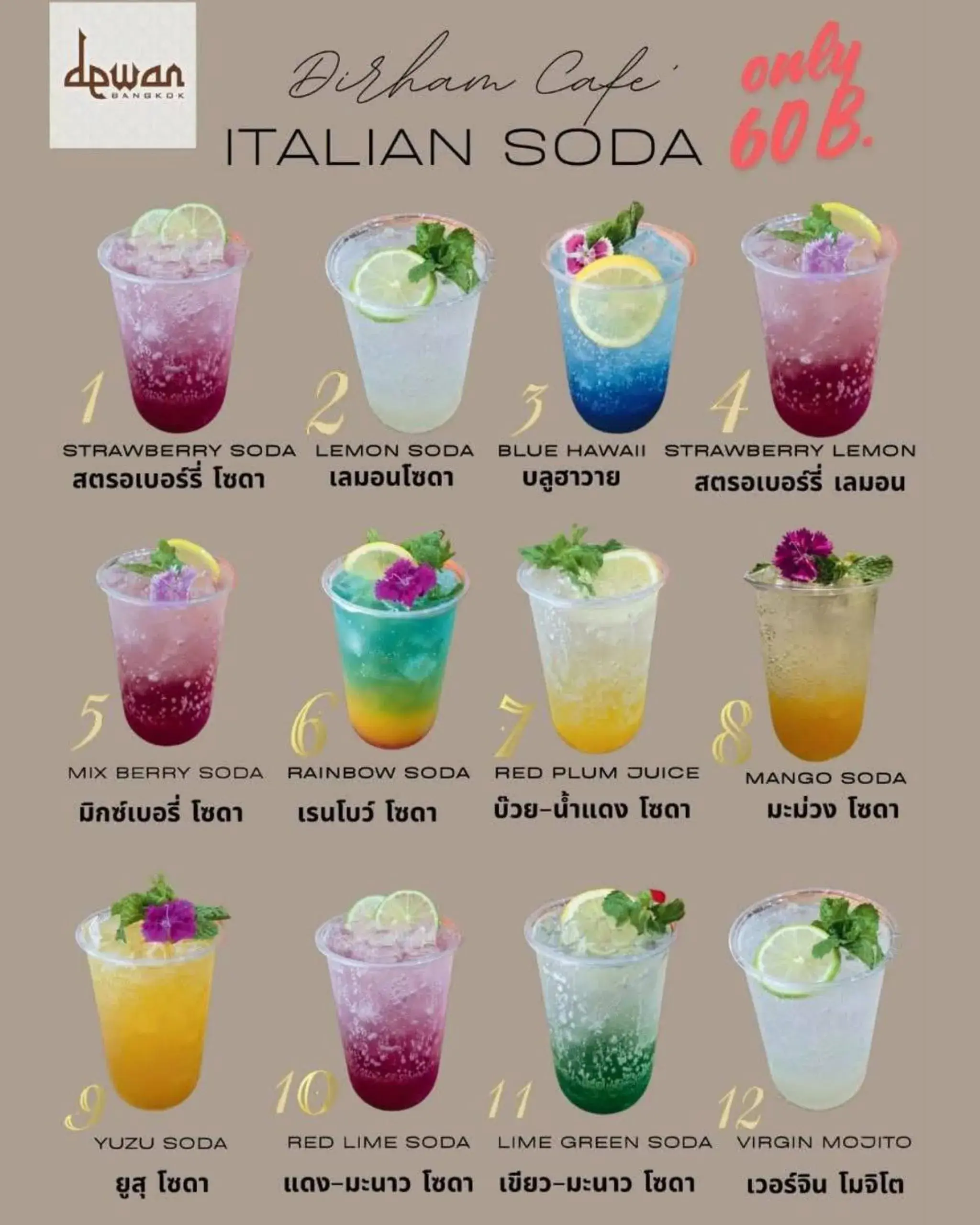 Food and drinks in Dewan Bangkok Food and drinks in Dewan Bangkok