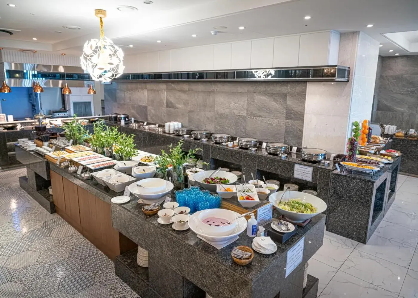 Buffet breakfast in Dyne Resort Buffet breakfast in Dyne Resort