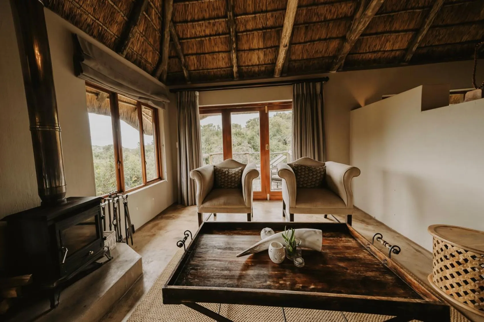Seating area in Bukela Game Lodge - Amakhala Game Reserve