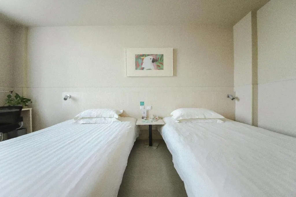 Bed in Jinjiang Inn Baotou Train Station Banch