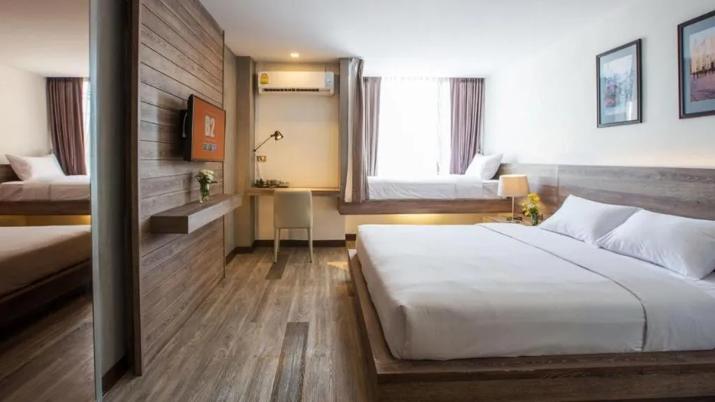 Bed in B2 Bangna Premier Hotel