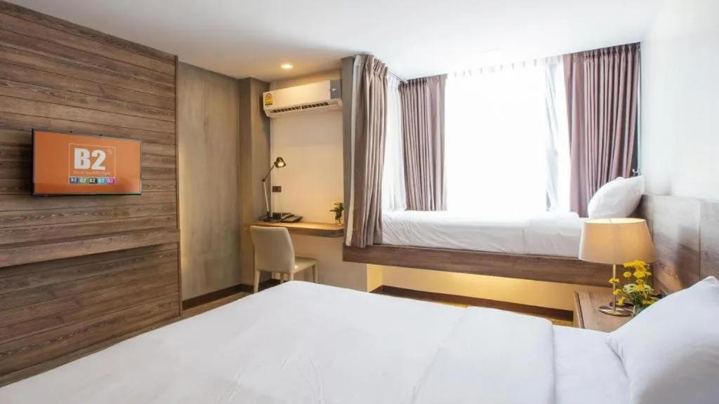 Bed in B2 Bangna Premier Hotel