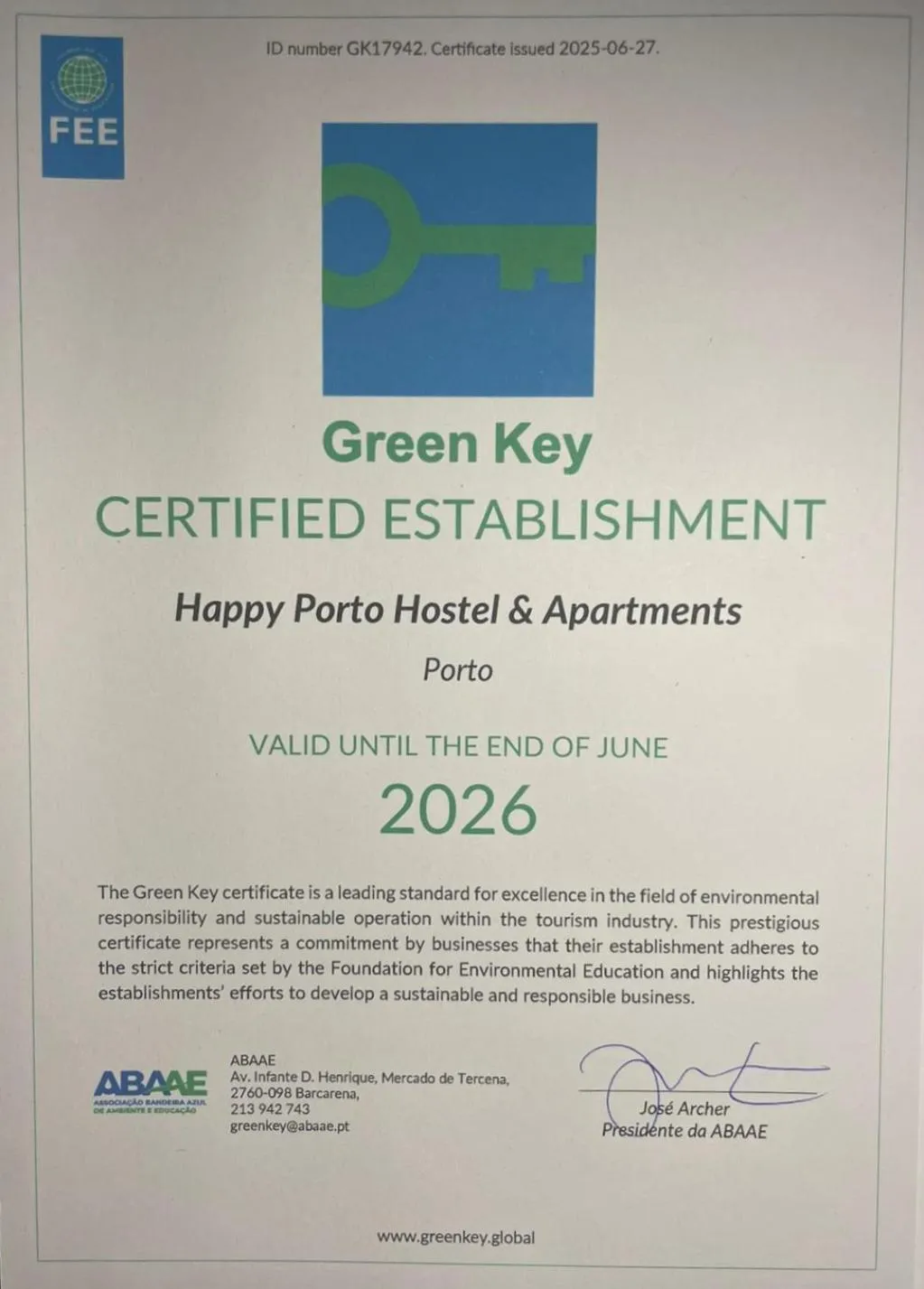 Property building in Happy Porto Hostel