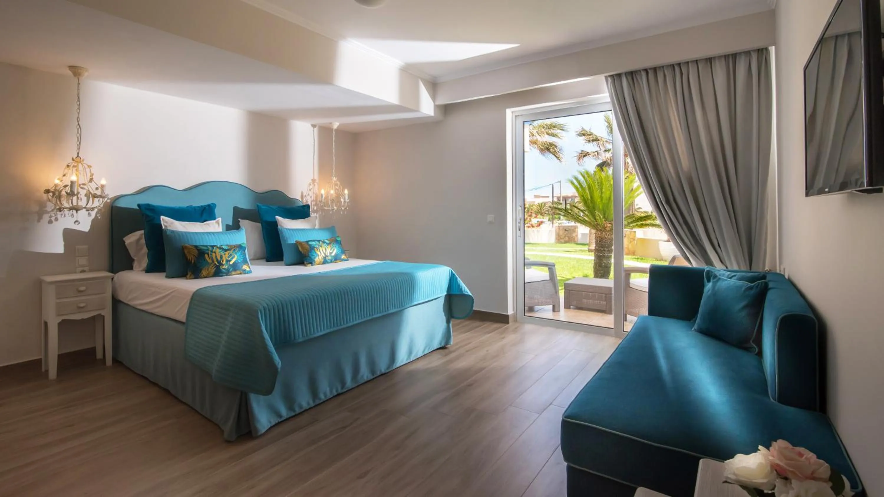 Bed in Ammos Boutique Apartments & Suites