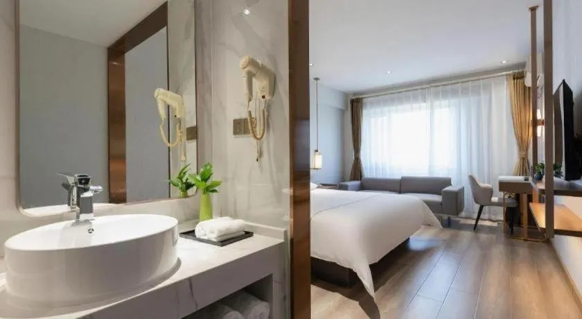 Bed in Jinjiang Inn Tianjin Konggang Branch