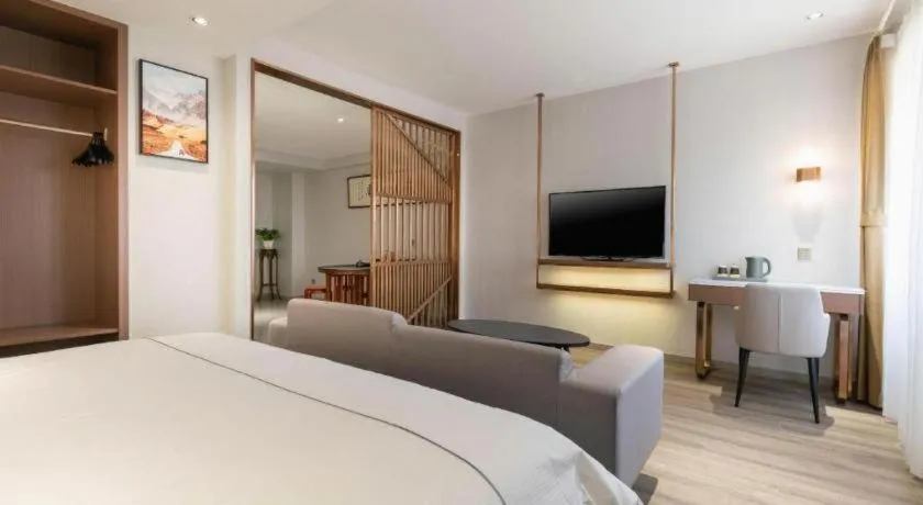 Bed in Jinjiang Inn Tianjin Konggang Branch