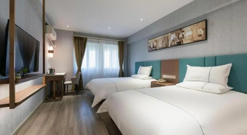 Bed in Jinjiang Inn Tianjin Konggang Branch