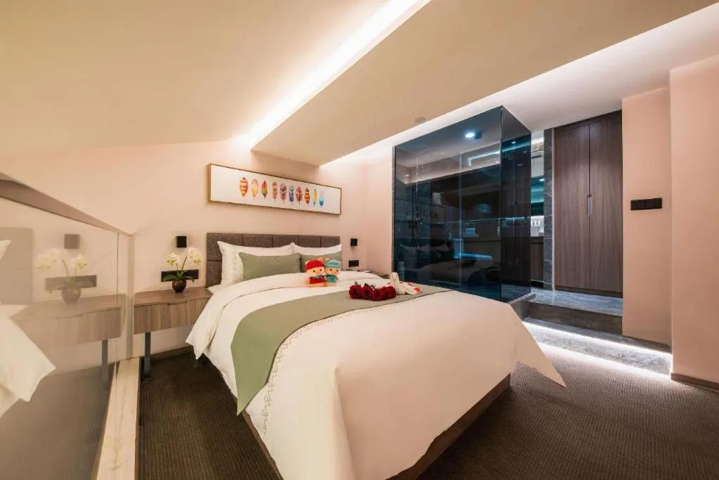 Bed in Xi'an International Innovation Talent Exchange Center Hotel