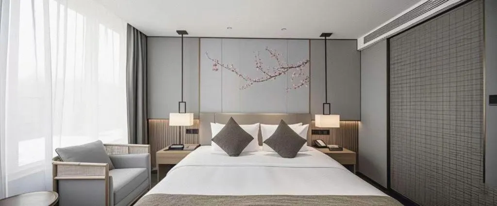 Bed in Xi'an International Innovation Talent Exchange Center Hotel