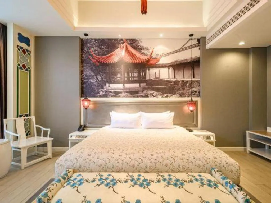 Bed in Xi'an International Innovation Talent Exchange Center Hotel