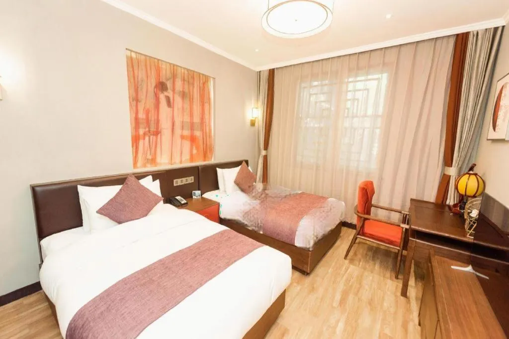 Bed in Xi'an International Innovation Talent Exchange Center Hotel