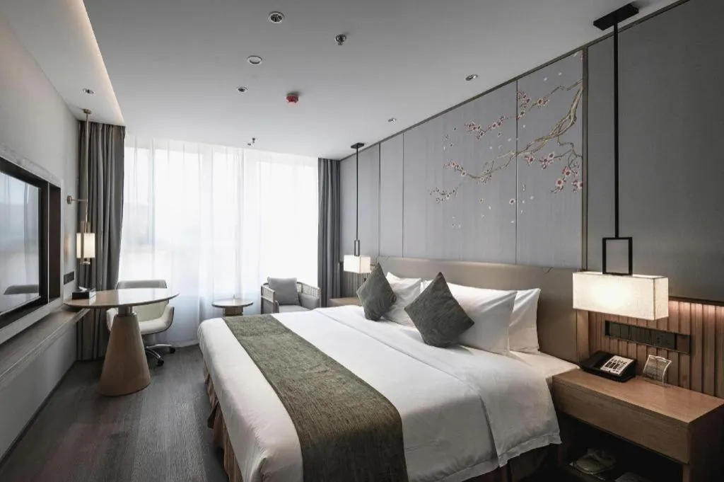 Bed in Xi'an International Innovation Talent Exchange Center Hotel