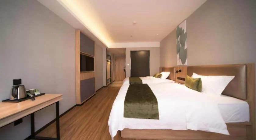 Bed in GreenTree Inn Express Hefei Yaohai Wanda Minghuang Road