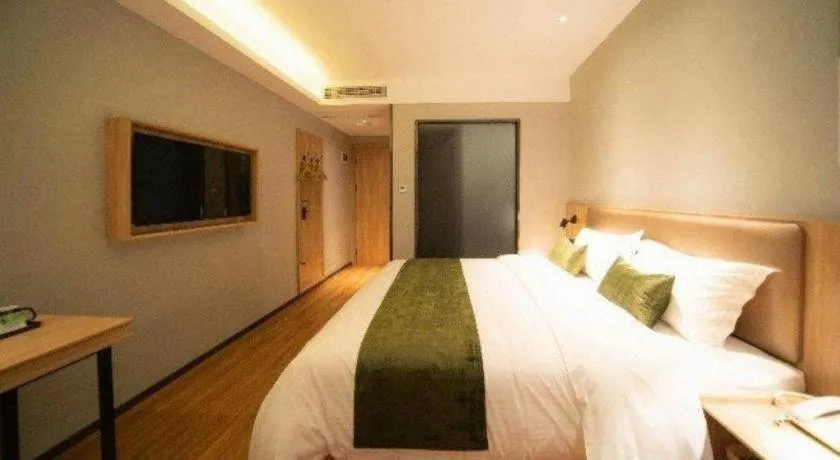 Bed in GreenTree Inn Express Hefei Yaohai Wanda Minghuang Road