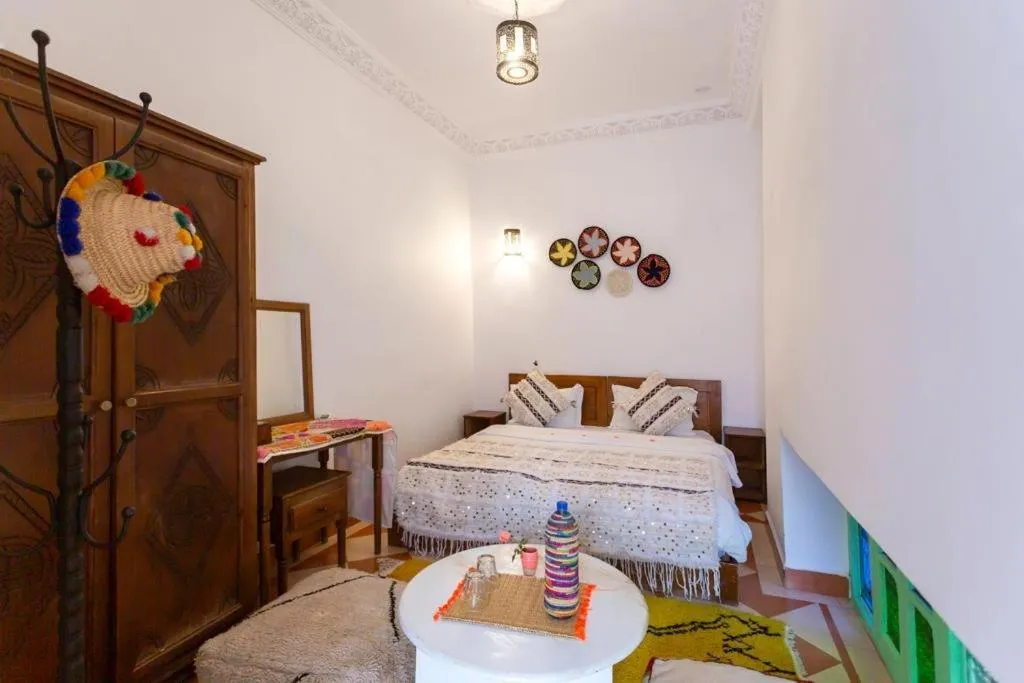 Bed in Riad Rose Meryam