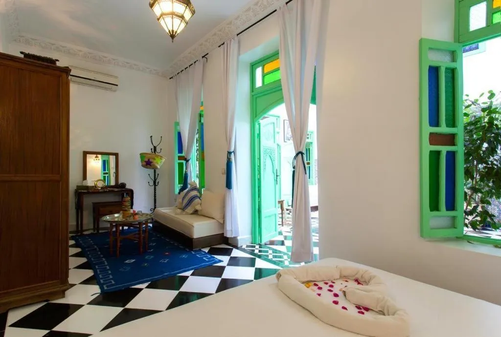 Bed in Riad Rose Meryam