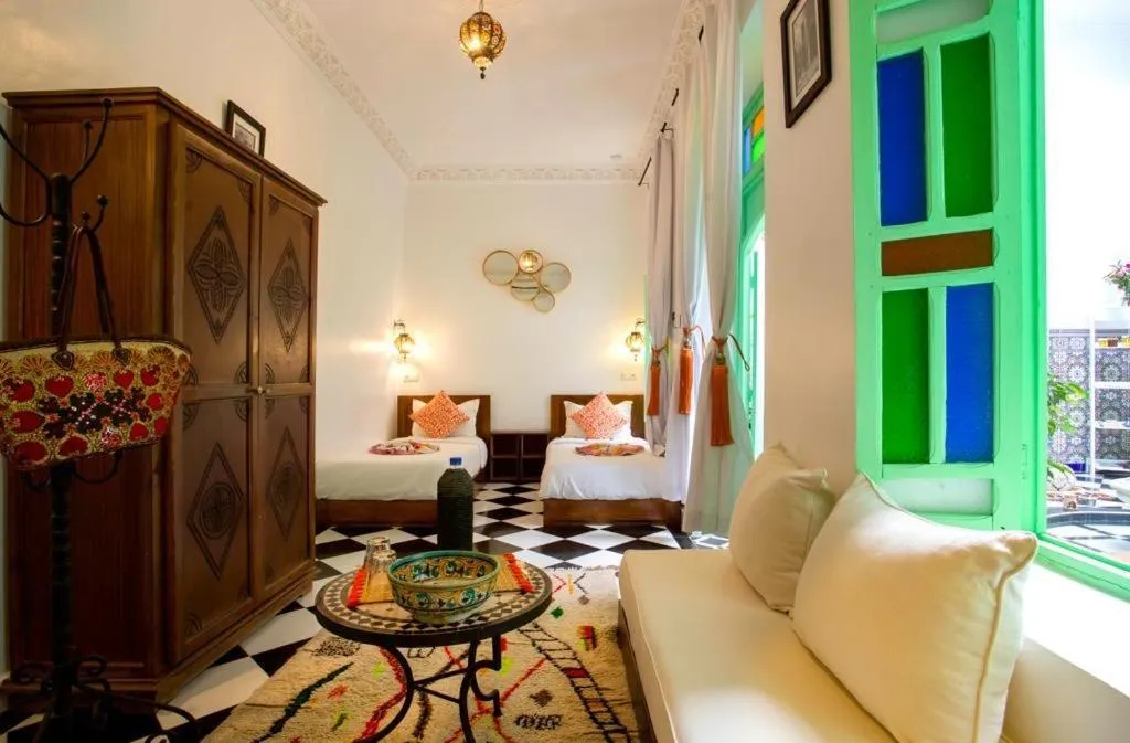 Bed in Riad Rose Meryam