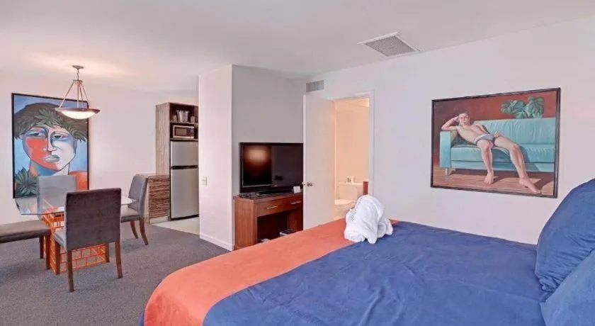 Bed in INNdulge Iconic Gay Men's Resort