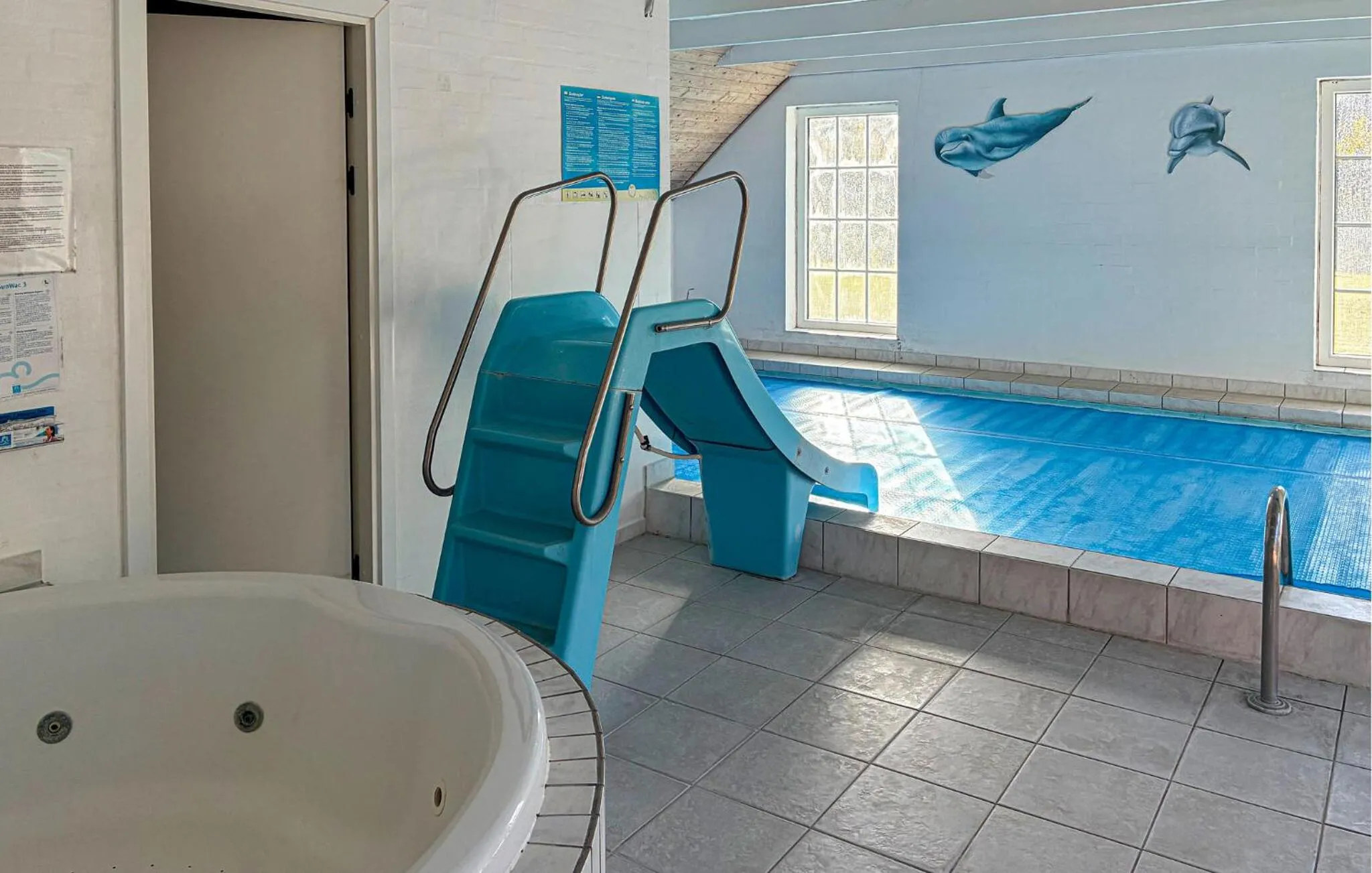 Swimming pool in Lovely Home In Væggerløse With Sauna