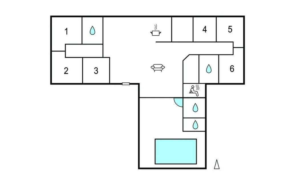 Floor plan in Lovely Home In Væggerløse With Sauna