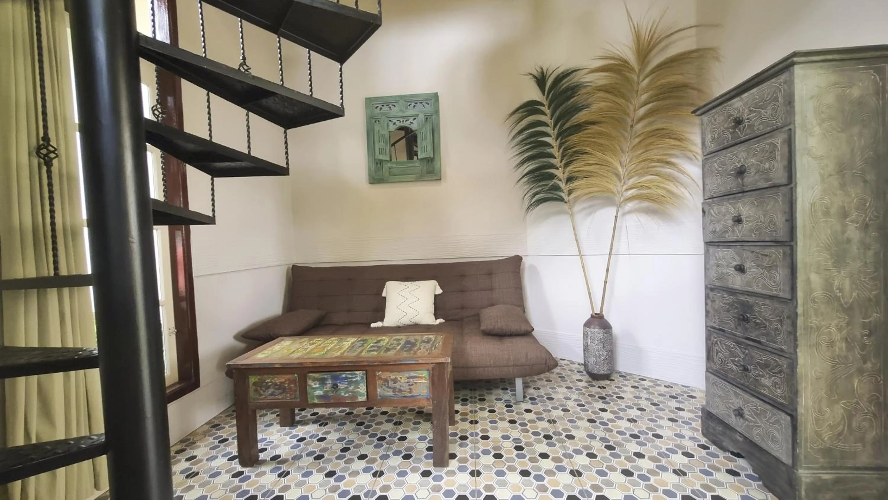 Seating area in Les Rizieres Lombok - Tetebatu