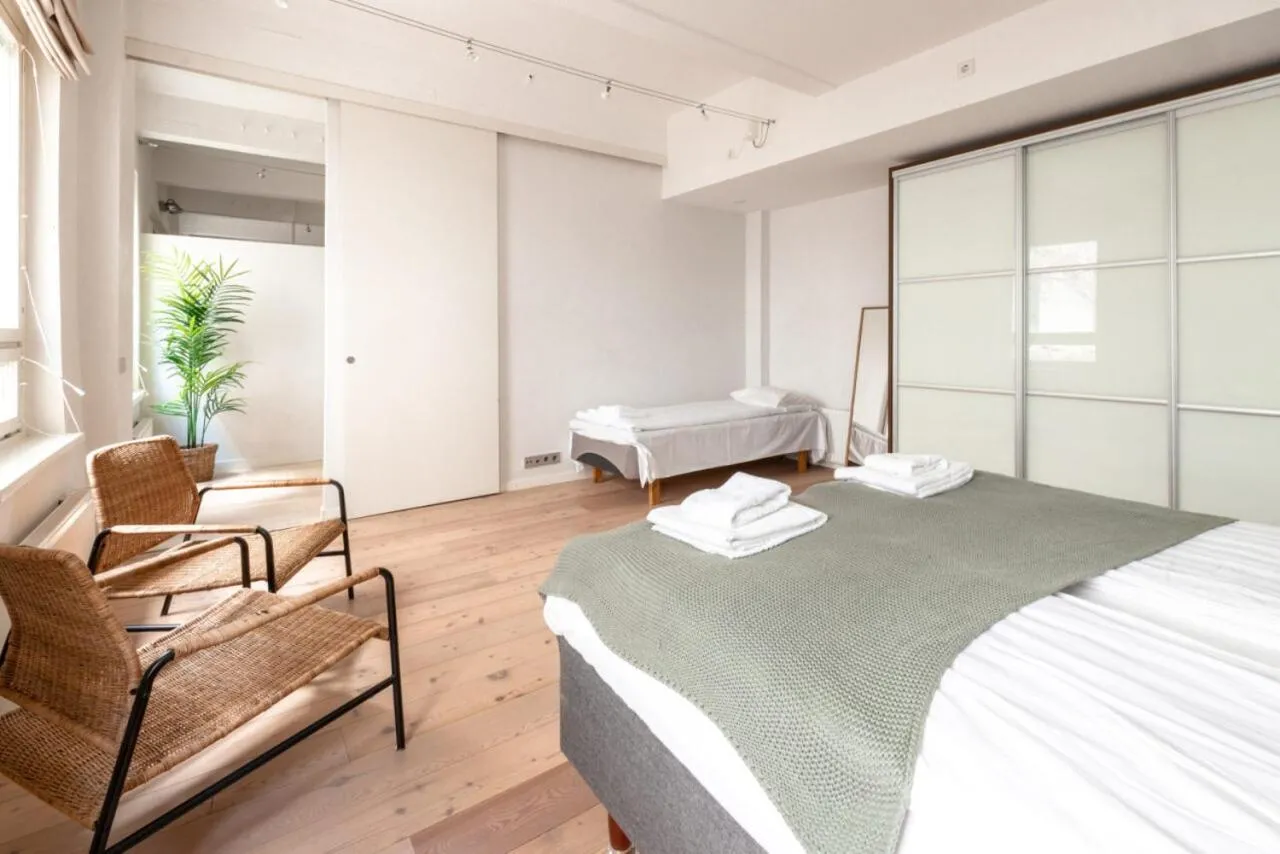 Bed in 2ndhomes Loft Apartment with Spa & Balcony by the White Church