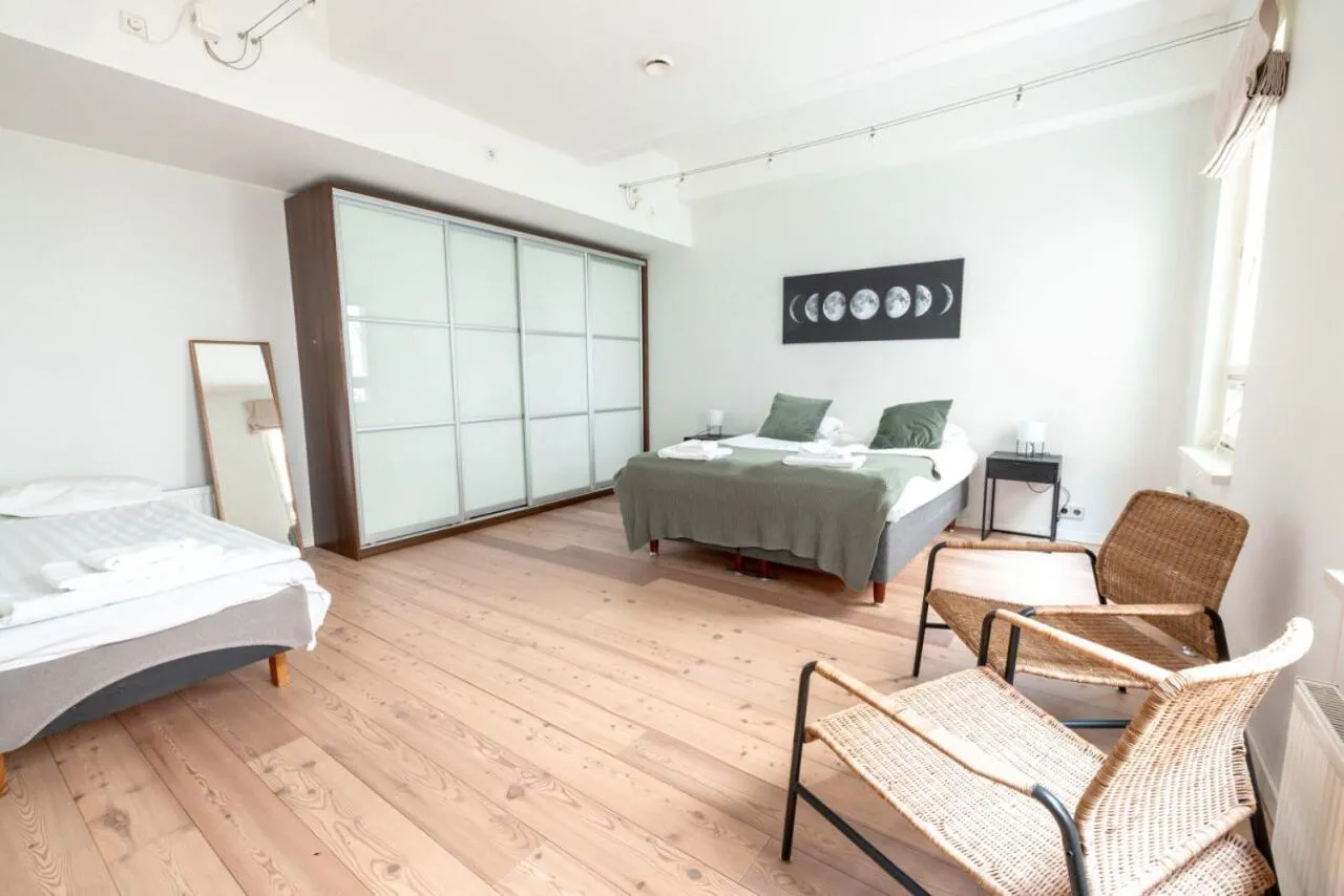 Bed in 2ndhomes Loft Apartment with Spa & Balcony by the White Church