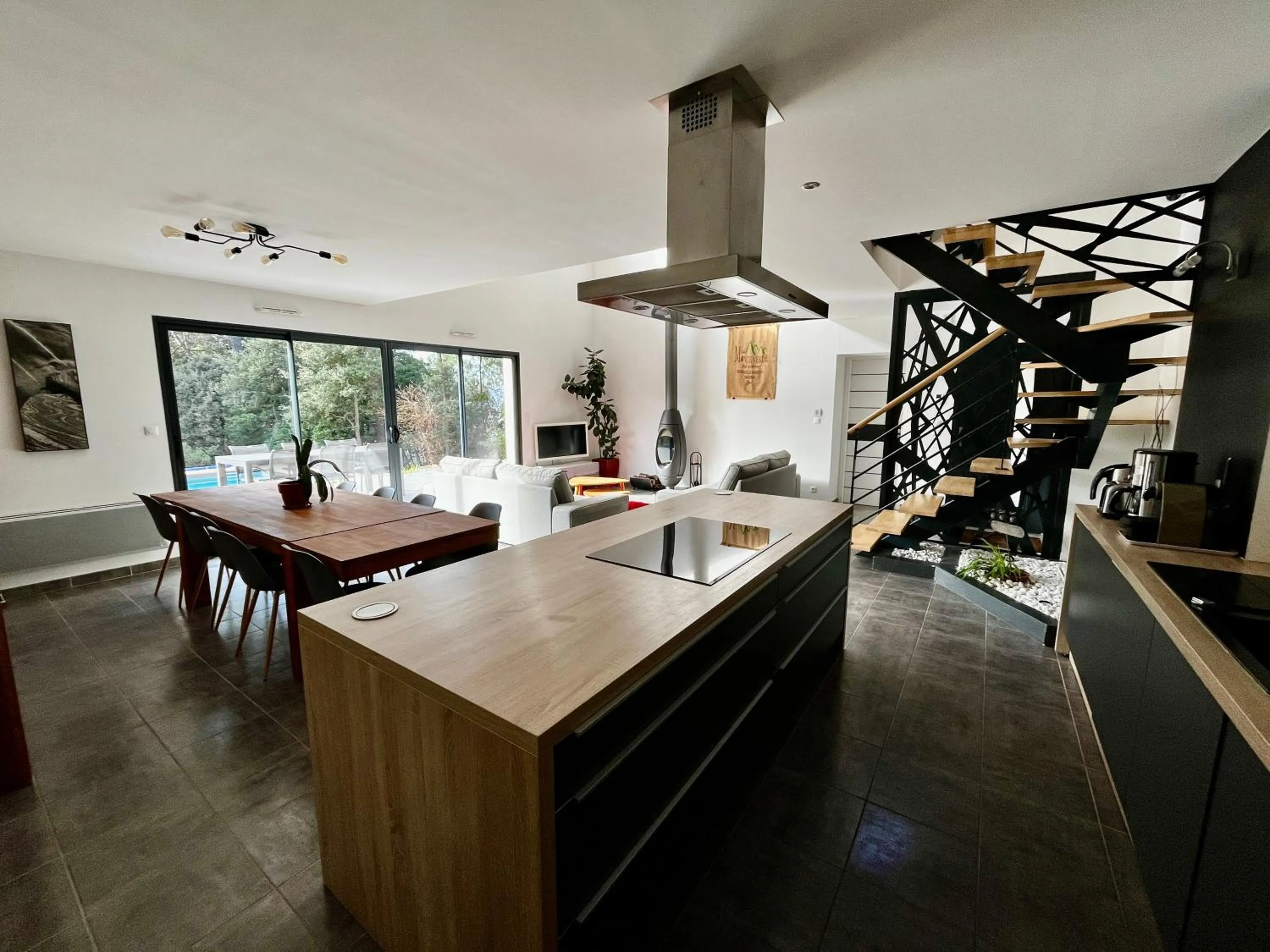 Kitchen or kitchenette in Du rêve Ô naturel - Maison de vacances entre Gorges de l'Ardèche et Gard