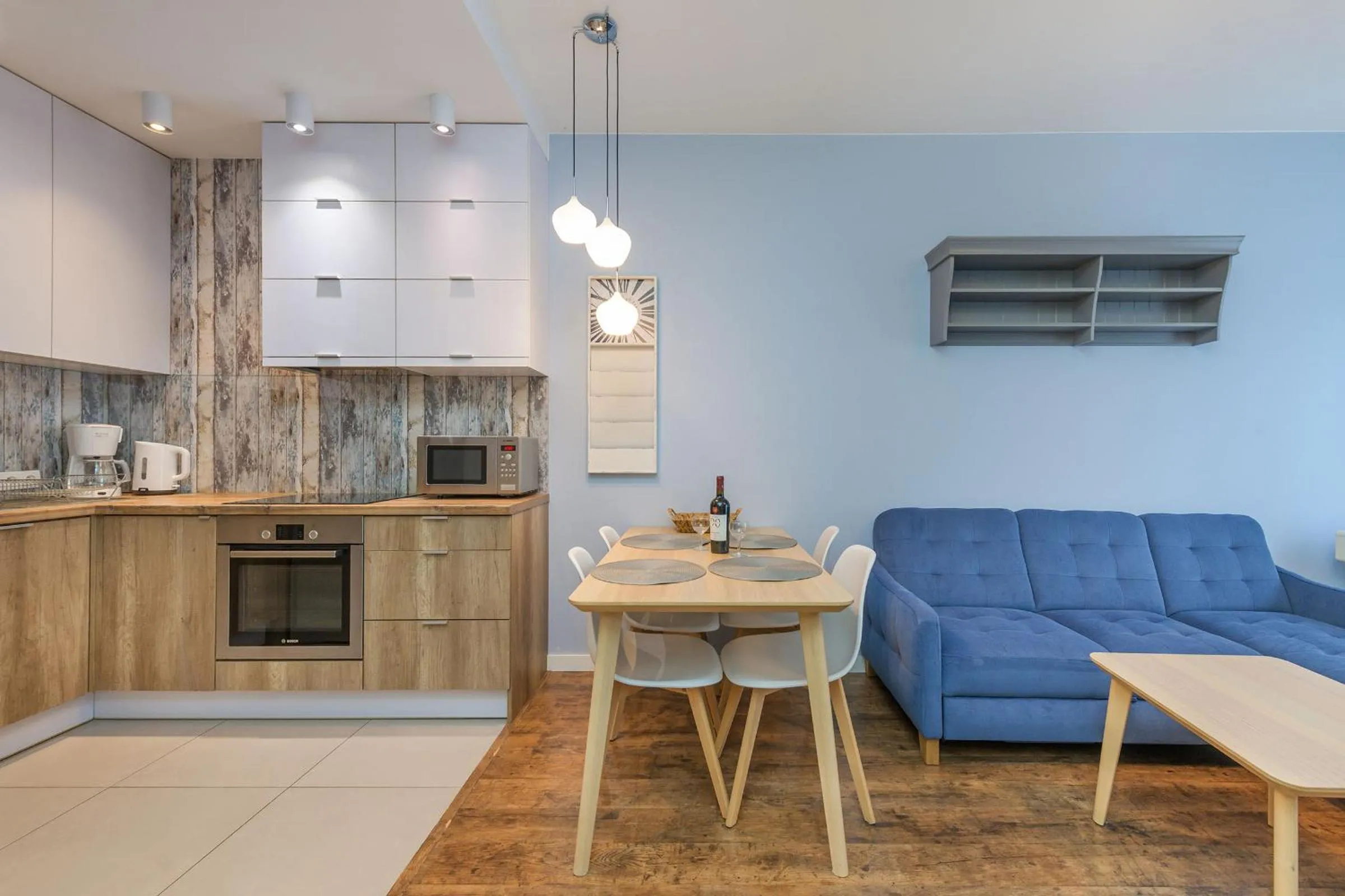 Kitchen or kitchenette in Apartament La Vita Nadmorski