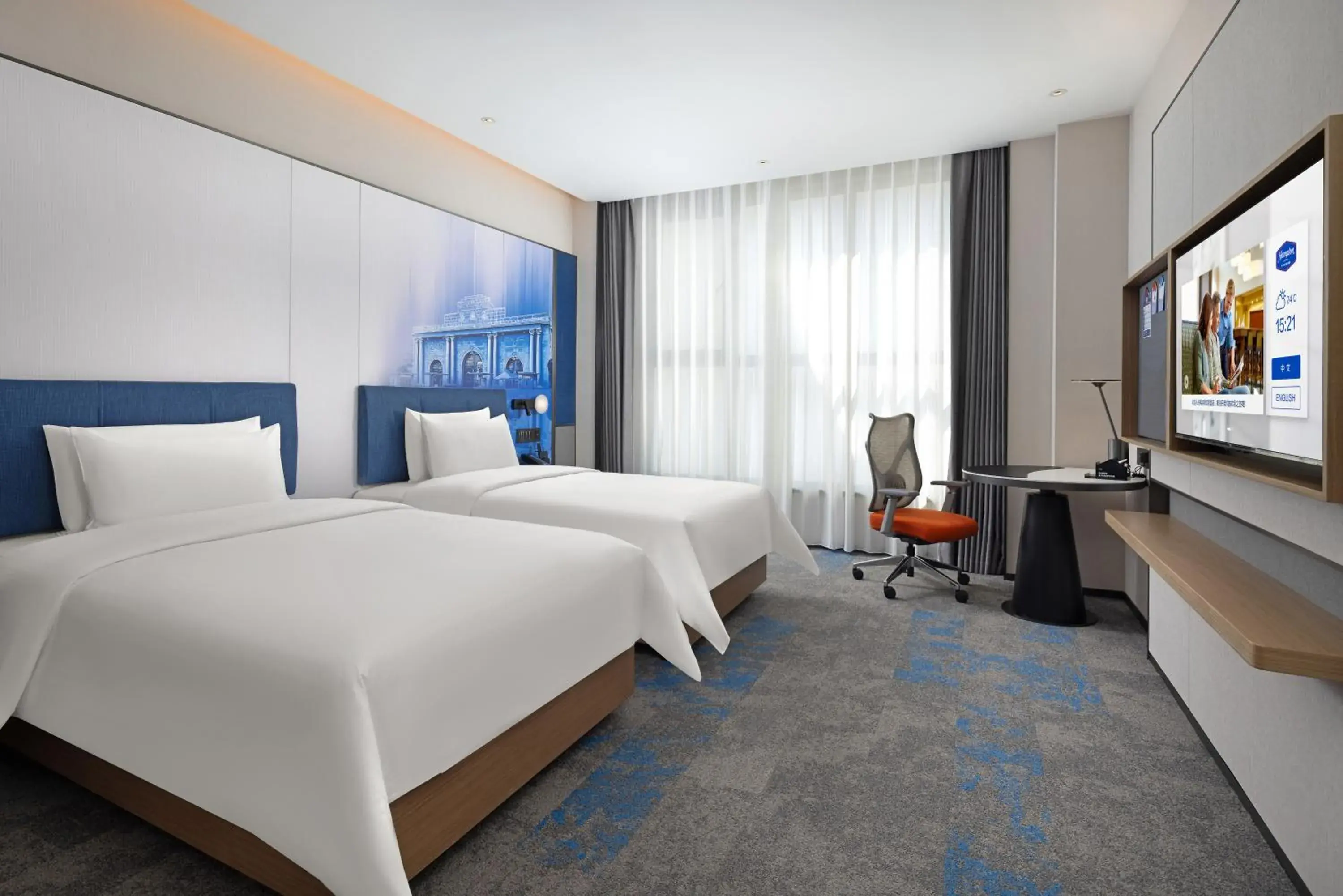 Standard Twin Room in Hampton by Hilton Nanjing North Railway Station Standard Twin Room in Hampton by Hilton Nanjing North Railway Station
