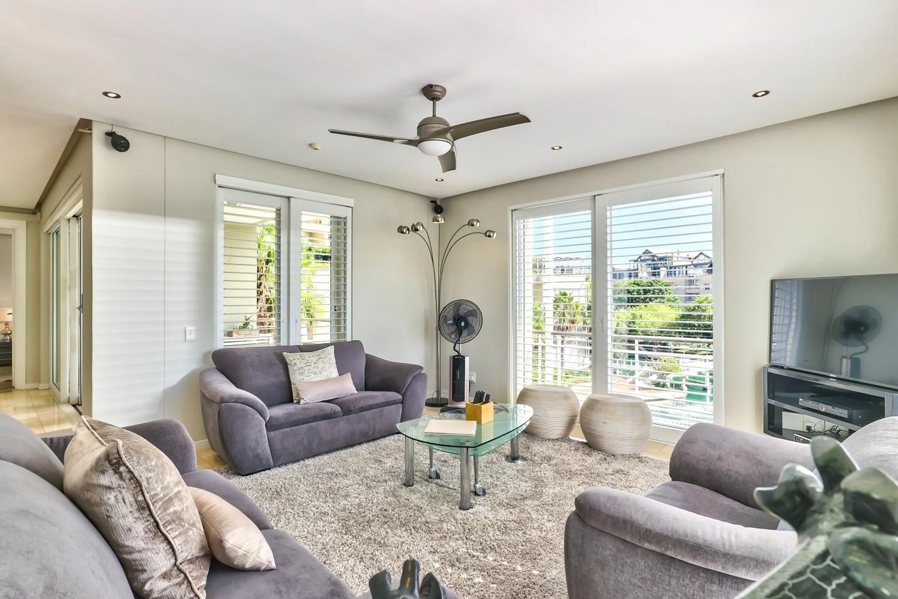 Living room in Waterfront Village