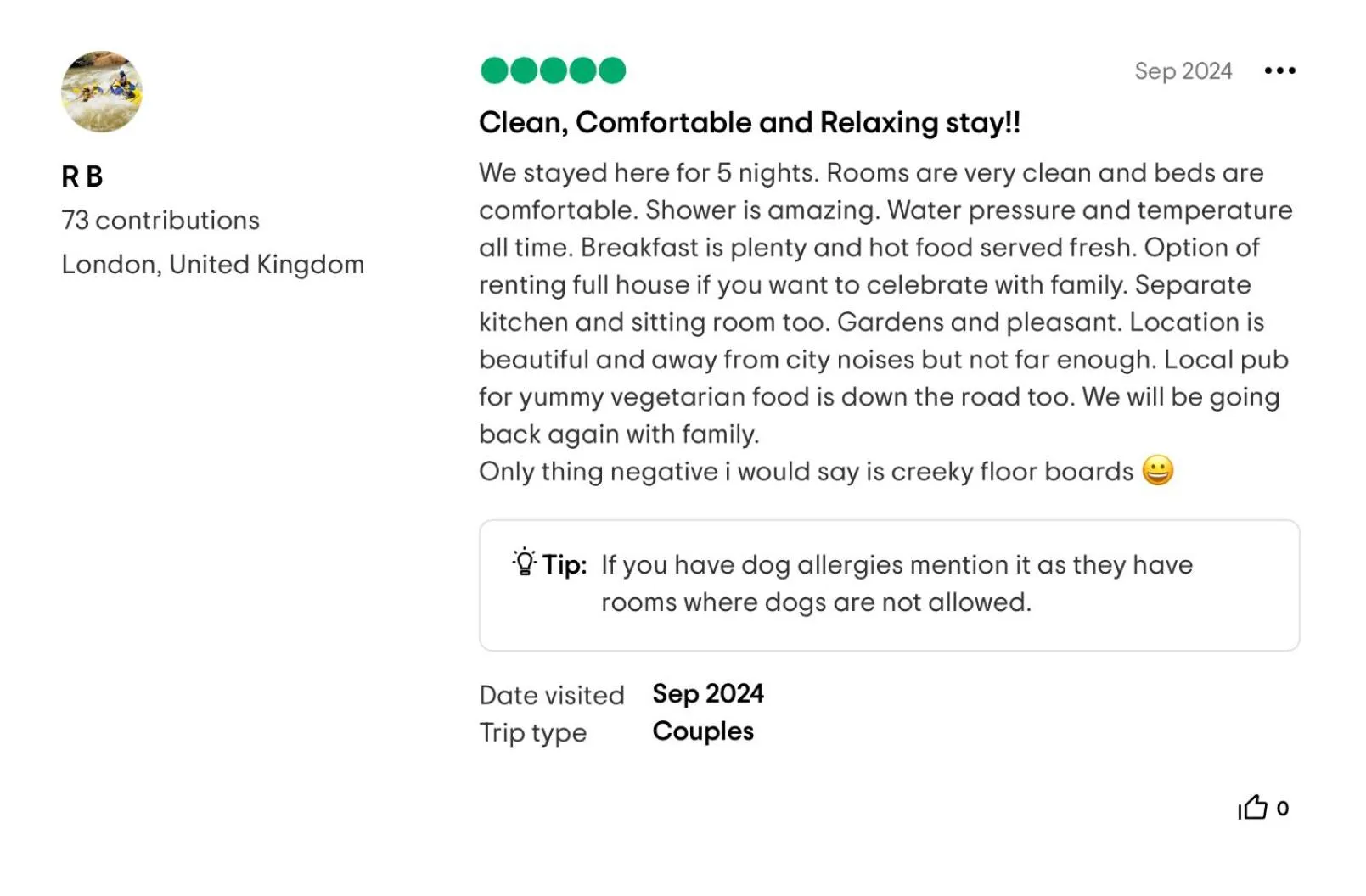 Certificate/Award in Lane Head Farm Country Guest House