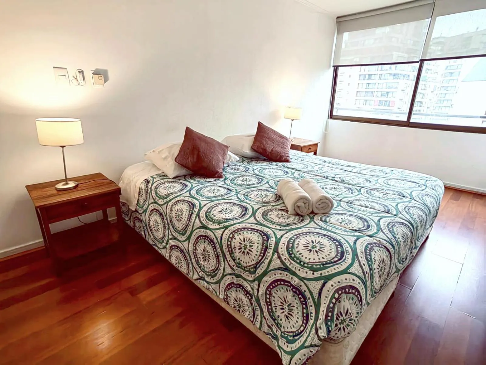 Bedroom, Bed in Apartamentos Costanera Centre