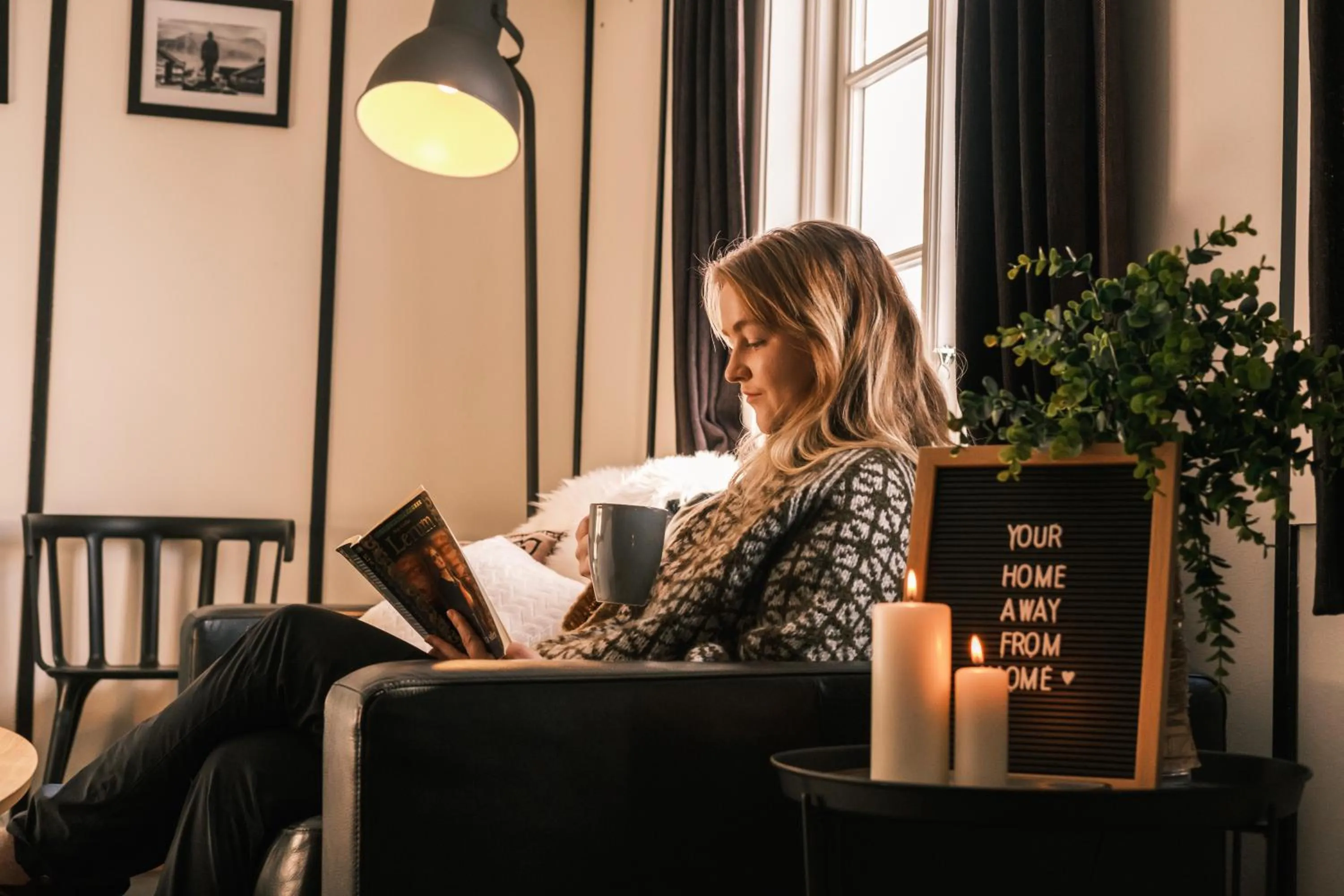 Communal lounge/ TV room in Gjestehuset 102